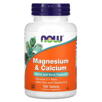 Magnesium & Calcium, 100 Tablets Now