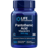 Pantothenic Acid, Vitamin B-5, 500 mg, 100 Vegetarian Capsules Life