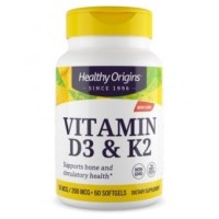Vitamina D3 e K2 50mcg/200mcg Healthy Origins 60 softgels Healthy Origins