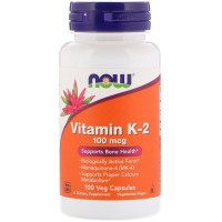 Vitamina K2 100mg 100 veg caps NOW Foods